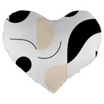 A Minimalist Pattern With Simple Lines And Shapes, Creating A Clean And Modern Aesthetic 05 Large 19  Premium Heart Shape Cushions