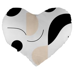 A Minimalist Pattern With Simple Lines And Shapes, Creating A Clean And Modern Aesthetic 05 Large 19  Premium Heart Shape Cushions from ArtsNow.com Back