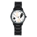 A Minimalist Pattern With Simple Lines And Shapes, Creating A Clean And Modern Aesthetic 05 Stainless Steel Round Watch