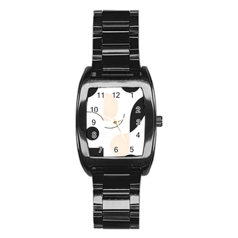 A Minimalist Pattern With Simple Lines And Shapes, Creating A Clean And Modern Aesthetic 05 Stainless Steel Barrel Watch from ArtsNow.com Front