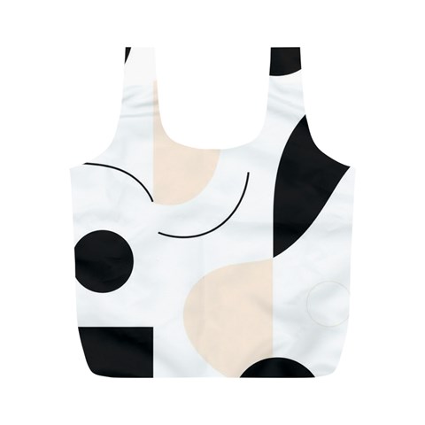 A Minimalist Pattern With Simple Lines And Shapes, Creating A Clean And Modern Aesthetic 05 Full Print Recycle Bag (M) from ArtsNow.com Back