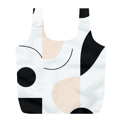 A Minimalist Pattern With Simple Lines And Shapes, Creating A Clean And Modern Aesthetic 05 Full Print Recycle Bag (L) from ArtsNow.com Front