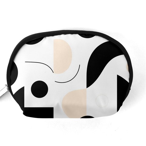 A Minimalist Pattern With Simple Lines And Shapes, Creating A Clean And Modern Aesthetic 05 Accessory Pouch (Medium) from ArtsNow.com Back