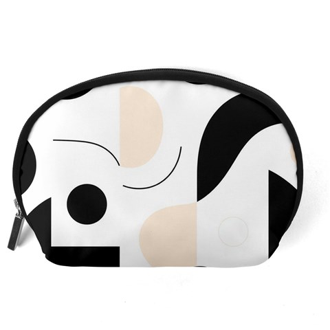 A Minimalist Pattern With Simple Lines And Shapes, Creating A Clean And Modern Aesthetic 05 Accessory Pouch (Large) from ArtsNow.com Back