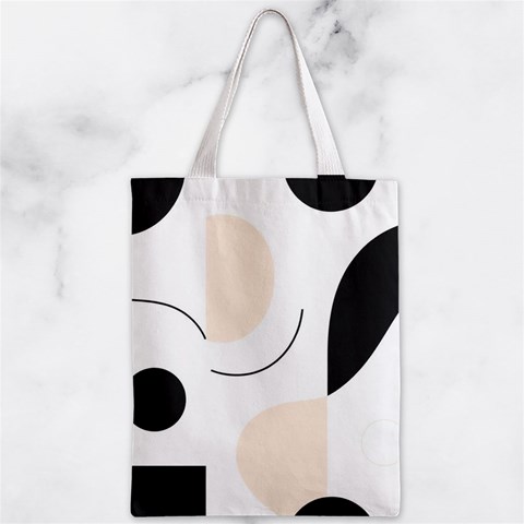 A Minimalist Pattern With Simple Lines And Shapes, Creating A Clean And Modern Aesthetic 05 Zipper Classic Tote Bag from ArtsNow.com Back