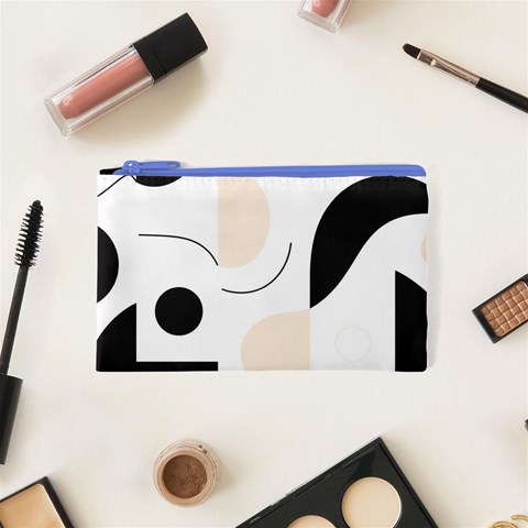 A Minimalist Pattern With Simple Lines And Shapes, Creating A Clean And Modern Aesthetic 05 Cosmetic Bag (XS) from ArtsNow.com Front