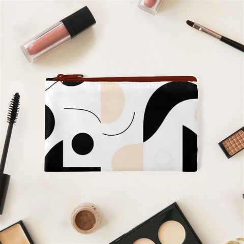 A Minimalist Pattern With Simple Lines And Shapes, Creating A Clean And Modern Aesthetic 05 Cosmetic Bag (XS) from ArtsNow.com Front