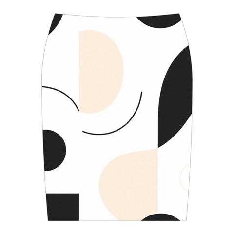 A Minimalist Pattern With Simple Lines And Shapes, Creating A Clean And Modern Aesthetic 05 Midi Wrap Pencil Skirt from ArtsNow.com Back