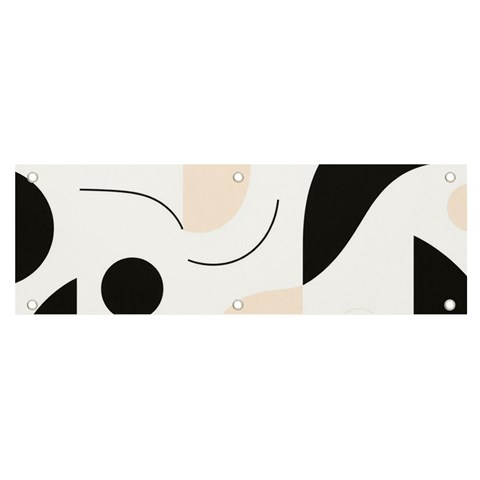 A Minimalist Pattern With Simple Lines And Shapes, Creating A Clean And Modern Aesthetic 05 Banner and Sign 6  x 2  from ArtsNow.com Front