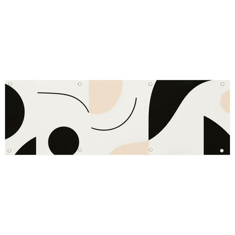 A Minimalist Pattern With Simple Lines And Shapes, Creating A Clean And Modern Aesthetic 05 Banner and Sign 9  x 3  from ArtsNow.com Front