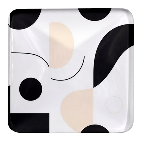 A Minimalist Pattern With Simple Lines And Shapes, Creating A Clean And Modern Aesthetic 05 Square Glass Fridge Magnet (4 pack) from ArtsNow.com Front