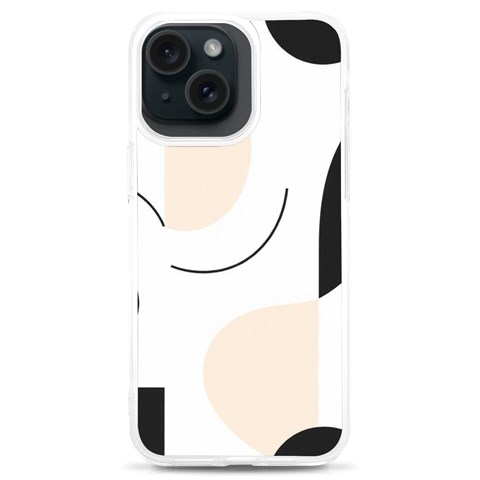 A Minimalist Pattern With Simple Lines And Shapes, Creating A Clean And Modern Aesthetic 05 iPhone 15 Plus TPU UV Print Case from ArtsNow.com Front