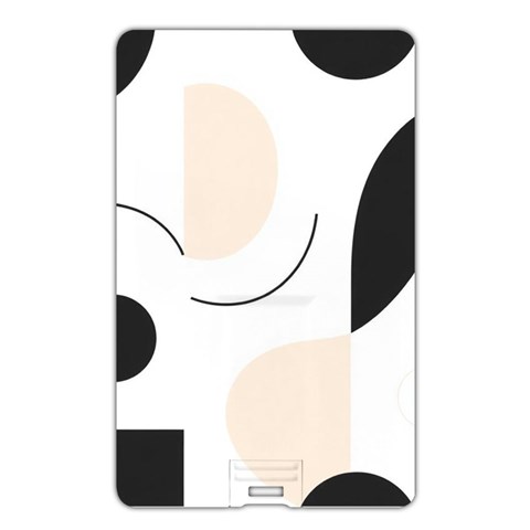 A Minimalist Pattern With Simple Lines And Shapes, Creating A Clean And Modern Aesthetic 05 Name Card Style USB Flash Drive from ArtsNow.com Back