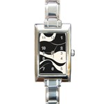 A Minimalist Pattern With Simple Lines And Shapes, Creating A Clean And Modern Aesthetic 06 Rectangle Italian Charm Watch