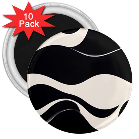 A Minimalist Pattern With Simple Lines And Shapes, Creating A Clean And Modern Aesthetic 06 3  Magnets (10 pack)  from ArtsNow.com Front