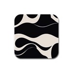 A Minimalist Pattern With Simple Lines And Shapes, Creating A Clean And Modern Aesthetic 06 Rubber Square Coaster (4 pack)