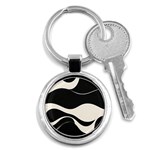 A Minimalist Pattern With Simple Lines And Shapes, Creating A Clean And Modern Aesthetic 06 Key Chain (Round)