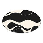 A Minimalist Pattern With Simple Lines And Shapes, Creating A Clean And Modern Aesthetic 06 Oval Magnet