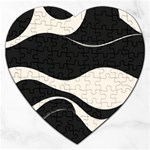 A Minimalist Pattern With Simple Lines And Shapes, Creating A Clean And Modern Aesthetic 06 Jigsaw Puzzle (Heart)