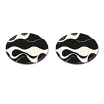 A Minimalist Pattern With Simple Lines And Shapes, Creating A Clean And Modern Aesthetic 06 Cufflinks (Oval)