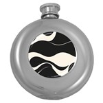 A Minimalist Pattern With Simple Lines And Shapes, Creating A Clean And Modern Aesthetic 06 Round Hip Flask (5 oz)