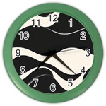 A Minimalist Pattern With Simple Lines And Shapes, Creating A Clean And Modern Aesthetic 06 Color Wall Clock