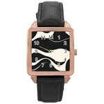 A Minimalist Pattern With Simple Lines And Shapes, Creating A Clean And Modern Aesthetic 06 Rose Gold Leather Watch 