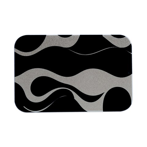 A Minimalist Pattern With Simple Lines And Shapes, Creating A Clean And Modern Aesthetic 06 Open Lid Metal Box (Silver)   from ArtsNow.com Front