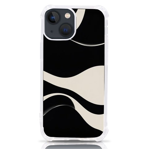 A Minimalist Pattern With Simple Lines And Shapes, Creating A Clean And Modern Aesthetic 06 iPhone 13 mini TPU UV Print Case from ArtsNow.com Front