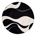 A Minimalist Pattern With Simple Lines And Shapes, Creating A Clean And Modern Aesthetic 06 Round Glass Fridge Magnet (4 pack)