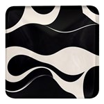 A Minimalist Pattern With Simple Lines And Shapes, Creating A Clean And Modern Aesthetic 06 Square Glass Fridge Magnet (4 pack)