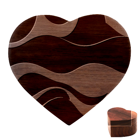 A Minimalist Pattern With Simple Lines And Shapes, Creating A Clean And Modern Aesthetic 06 Heart Wood Jewelry Box from ArtsNow.com Front