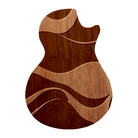 A Minimalist Pattern With Simple Lines And Shapes, Creating A Clean And Modern Aesthetic 06 Guitar Shape Wood Guitar Pick Holder Case And Picks Set from ArtsNow.com Front