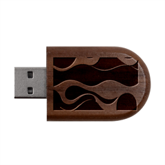 A Minimalist Pattern With Simple Lines And Shapes, Creating A Clean And Modern Aesthetic 06 Wood Oval USB Flash Drive from ArtsNow.com USB