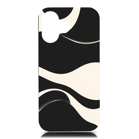 A Minimalist Pattern With Simple Lines And Shapes, Creating A Clean And Modern Aesthetic 06 iPhone 16 Black UV Print PC Hardshell Case from ArtsNow.com Front