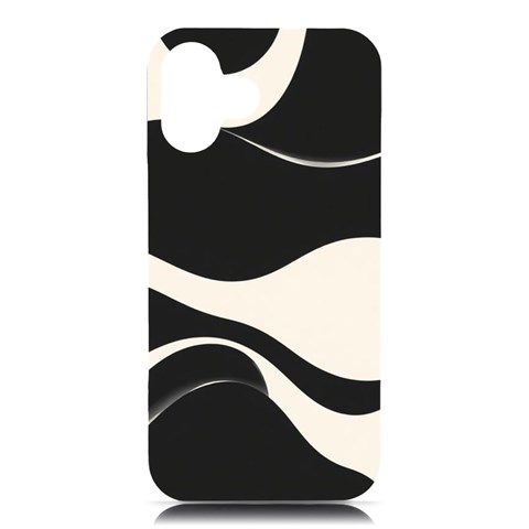 A Minimalist Pattern With Simple Lines And Shapes, Creating A Clean And Modern Aesthetic 06 iPhone 16 Plus Black UV Print PC Hardshell Case from ArtsNow.com Front