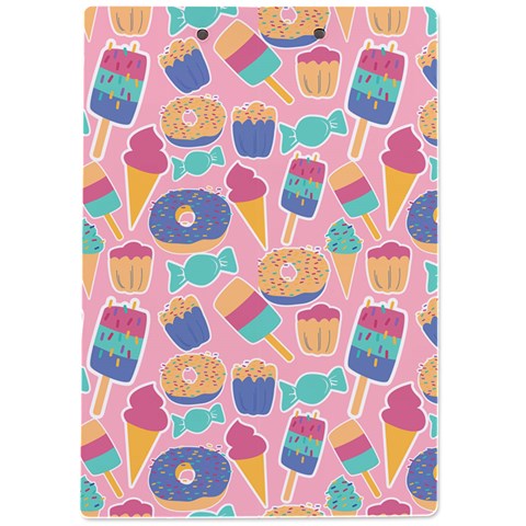 Ice Cream Donut Sweets Candie A4 Acrylic Clipboard from ArtsNow.com Back