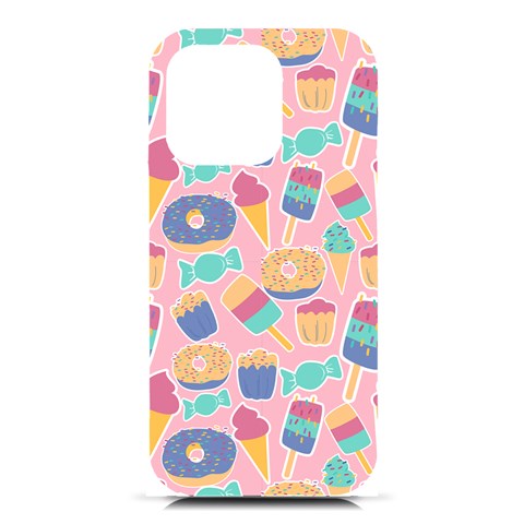 Ice Cream Donut Sweets Candie iPhone 16 Pro Black UV Print PC Hardshell Case from ArtsNow.com Front