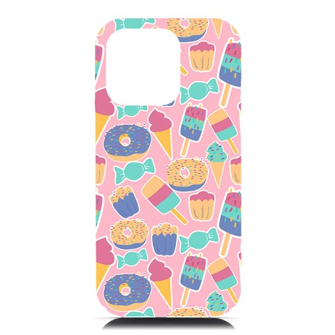 Ice Cream Donut Sweets Candie iPhone 16 Pro Max Black UV Print PC Hardshell Case from ArtsNow.com Front