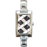 A Minimalist Pattern With Simple Lines And Shapes, Creating A Clean And Modern Aesthetic 07 Rectangle Italian Charm Watch