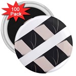 A Minimalist Pattern With Simple Lines And Shapes, Creating A Clean And Modern Aesthetic 07 3  Magnets (100 pack)