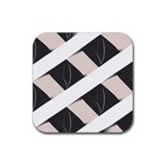 A Minimalist Pattern With Simple Lines And Shapes, Creating A Clean And Modern Aesthetic 07 Rubber Coaster (Square)