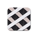 A Minimalist Pattern With Simple Lines And Shapes, Creating A Clean And Modern Aesthetic 07 Rubber Square Coaster (4 pack)