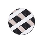 A Minimalist Pattern With Simple Lines And Shapes, Creating A Clean And Modern Aesthetic 07 Rubber Coaster (Round)