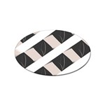 A Minimalist Pattern With Simple Lines And Shapes, Creating A Clean And Modern Aesthetic 07 Sticker (Oval)