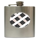 A Minimalist Pattern With Simple Lines And Shapes, Creating A Clean And Modern Aesthetic 07 Hip Flask (6 oz)