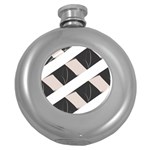 A Minimalist Pattern With Simple Lines And Shapes, Creating A Clean And Modern Aesthetic 07 Round Hip Flask (5 oz)