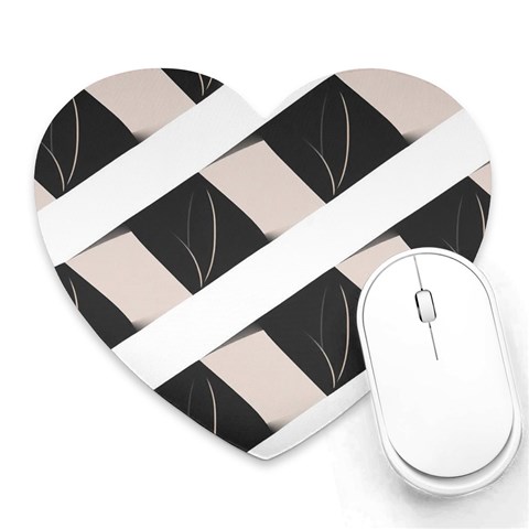 A Minimalist Pattern With Simple Lines And Shapes, Creating A Clean And Modern Aesthetic 07 Heart Mousepad from ArtsNow.com Front