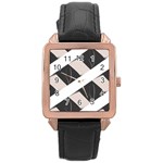 A Minimalist Pattern With Simple Lines And Shapes, Creating A Clean And Modern Aesthetic 07 Rose Gold Leather Watch 