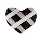 A Minimalist Pattern With Simple Lines And Shapes, Creating A Clean And Modern Aesthetic 07 Standard 16  Premium Flano Heart Shape Cushions